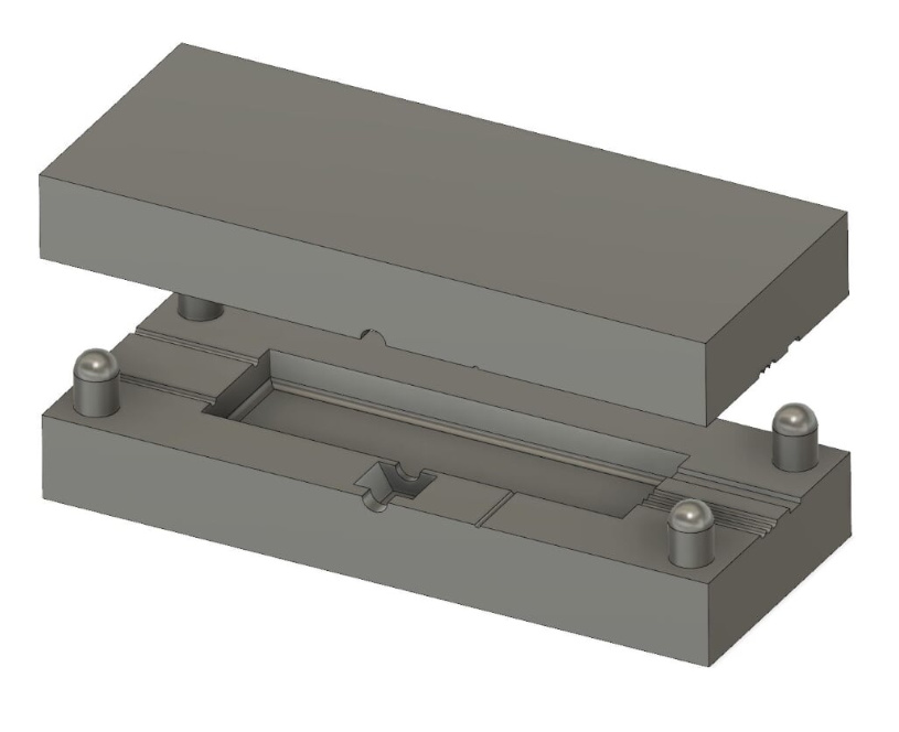 Projekt formy do zalewania elementów elektronicznych specjalnym klejem
