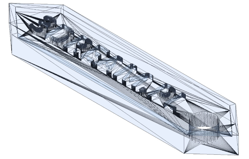 Siatka samodzielnie zaprojektowanego modelu 3D CAD